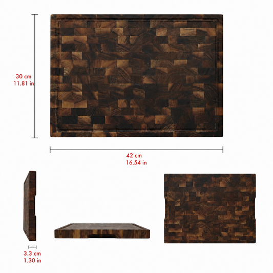Black Walnut Wood End Grain Thick Chopping Block - Case of 6