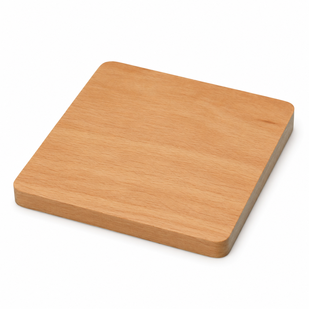 3.5 Inch Square Beech Wood Coaster - Case of 50