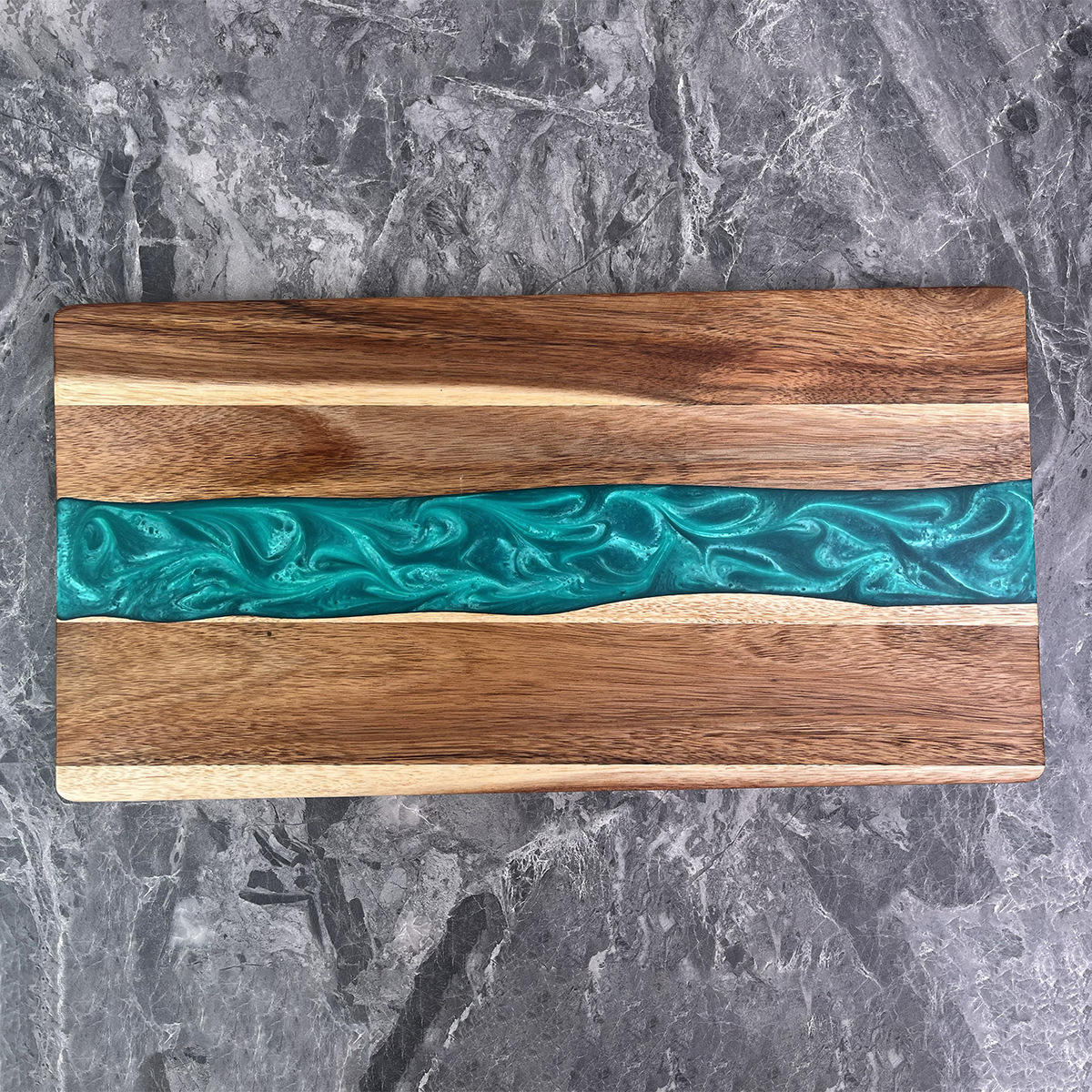 epoxy resin rectangle acacia wood cutting board