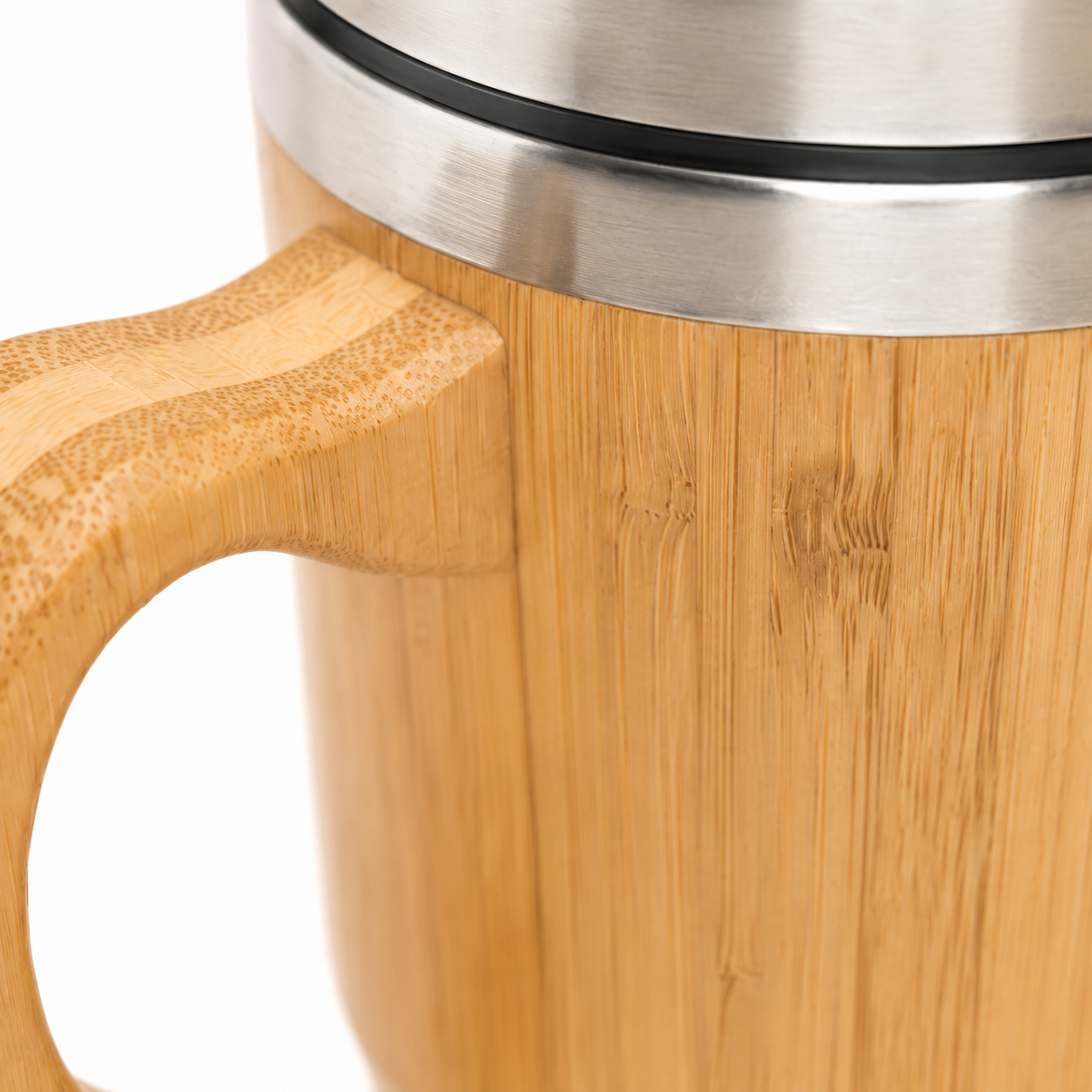 15 Oz Bamboo Travel Mug with Handle - Case of 25