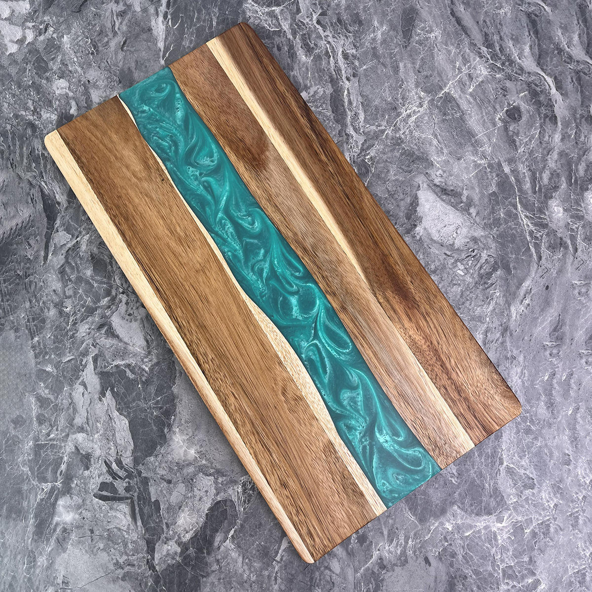 epoxy resin rectangle acacia wood cutting board