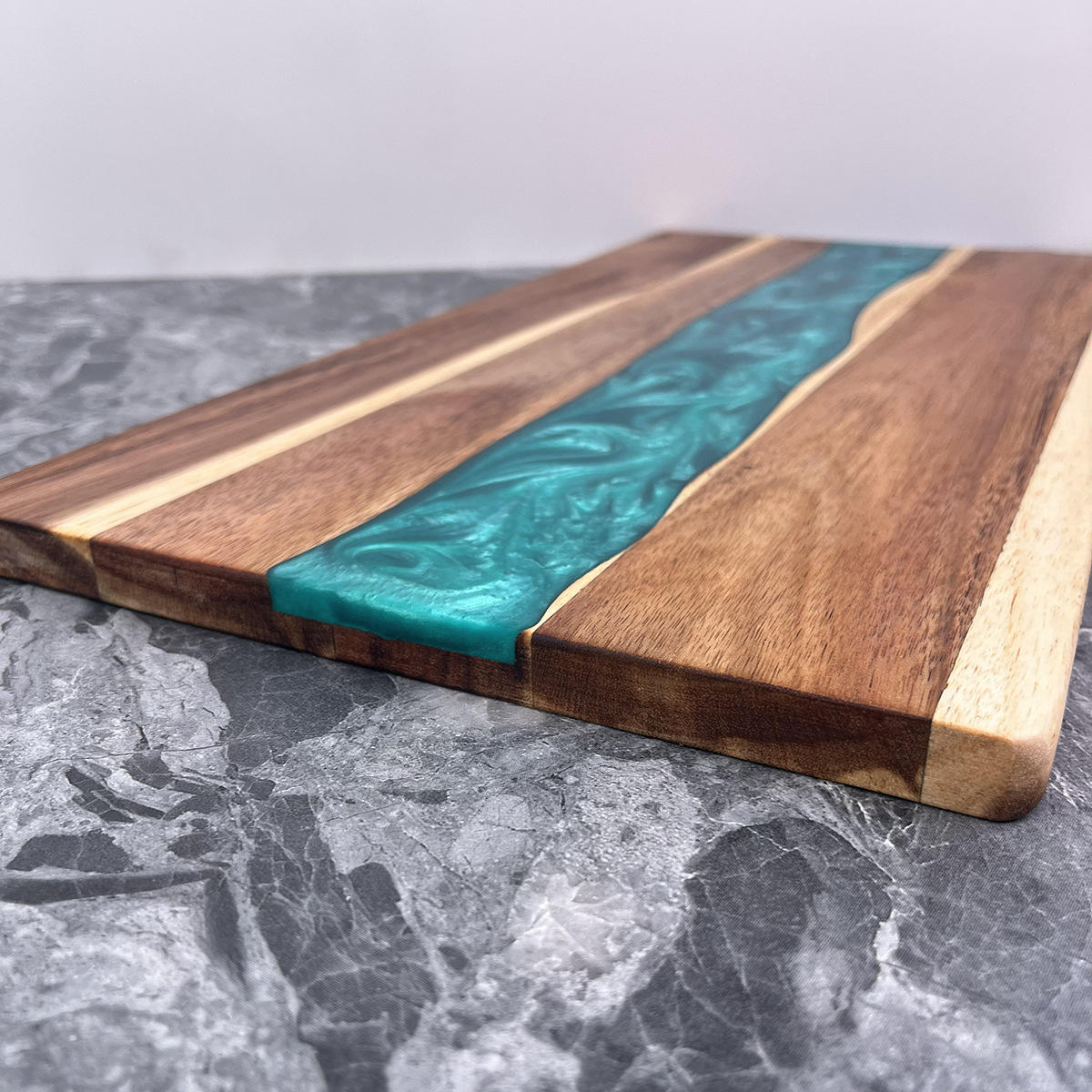 epoxy resin rectangle acacia wood cutting board