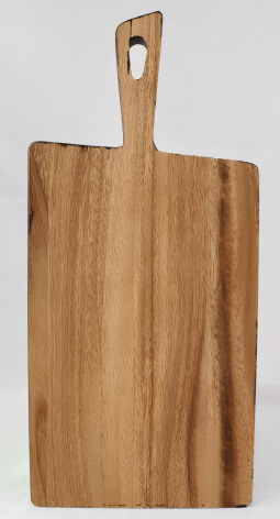 acacia wood cutting board with handle