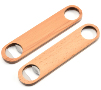 wood long handle beer opener - pack of 50