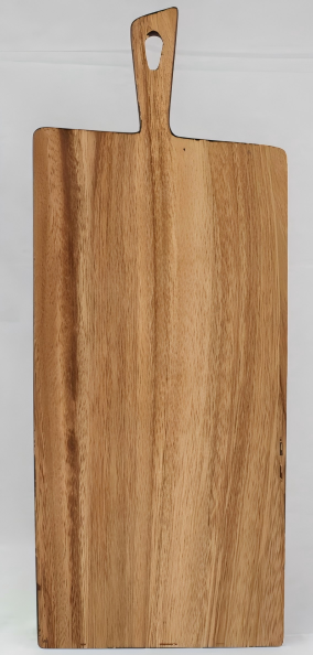 acacia wood cutting board with handle