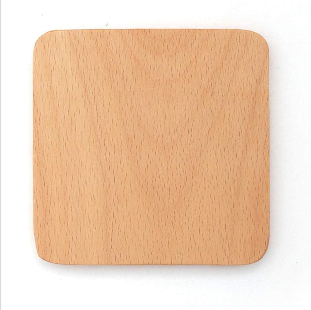 3.5 Inch Square Beech Wood Coaster - Pack of 50
