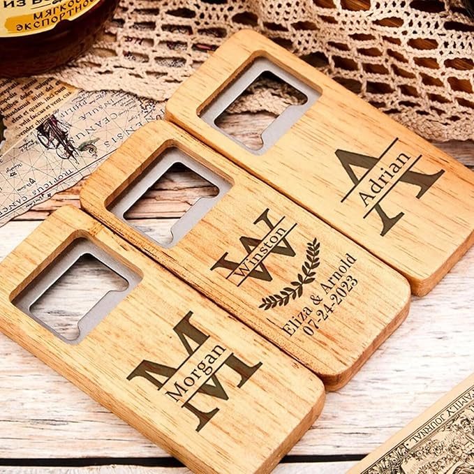 wood beer opener - pack of 50
