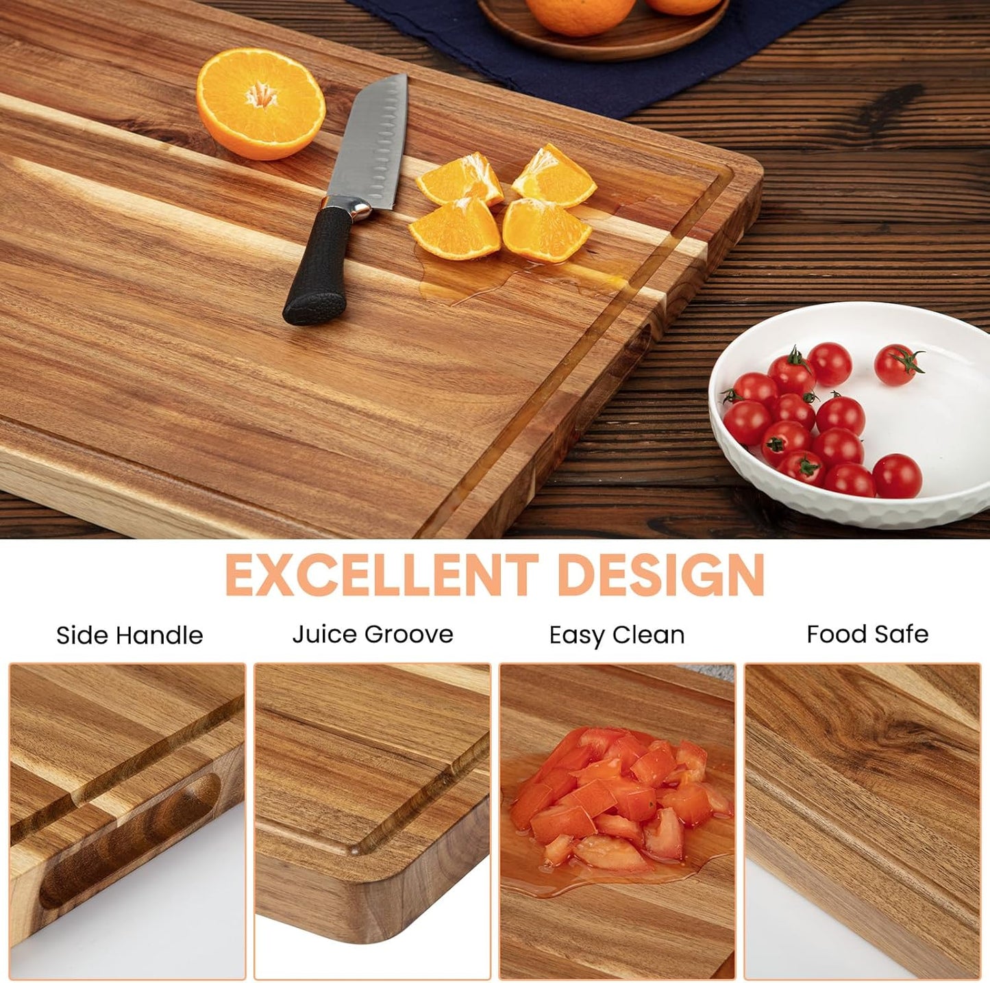Acacia Wood Cutting Board - Pack of 10