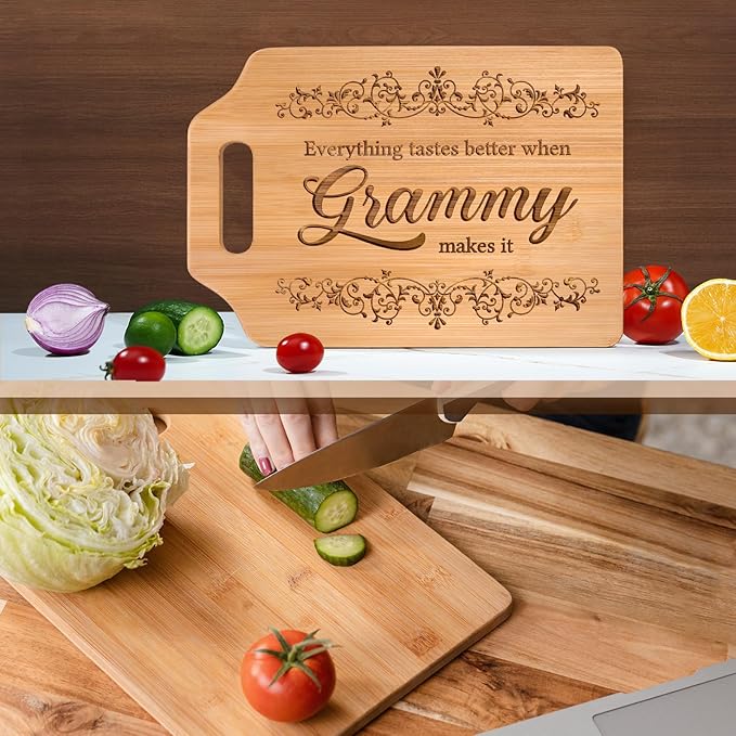 Bamboo Cutting Board 12x8.7x0.4"
