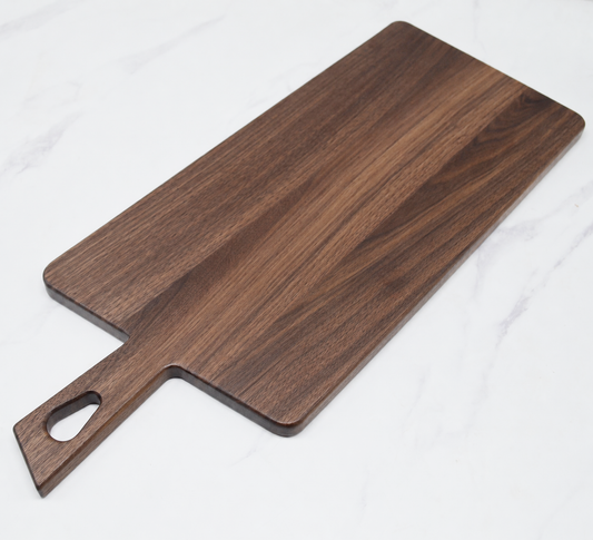 Large Black Walnut Wood Paddle Charcuterie Board - Case of 12