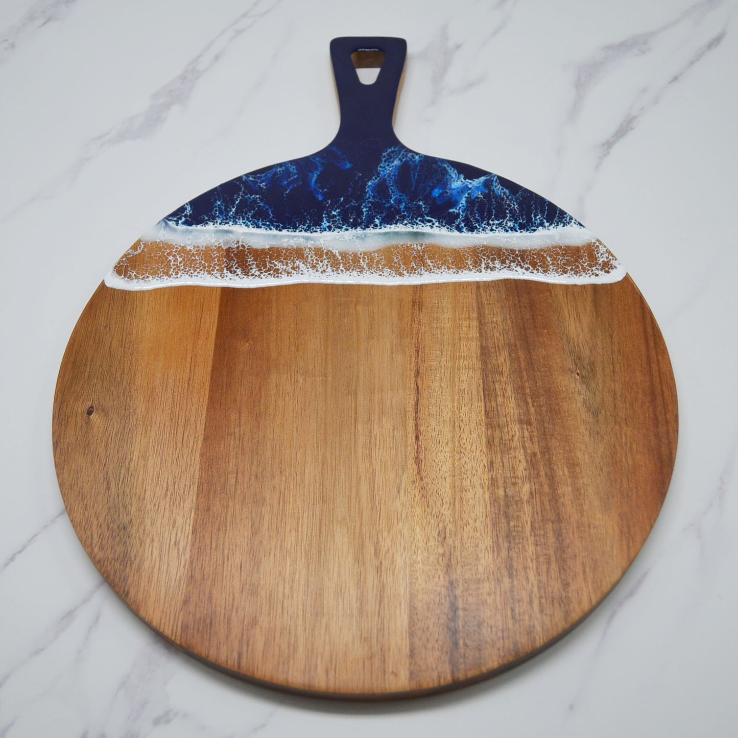 Acacia Resin Circular Cutting board15.7×12×0.6''