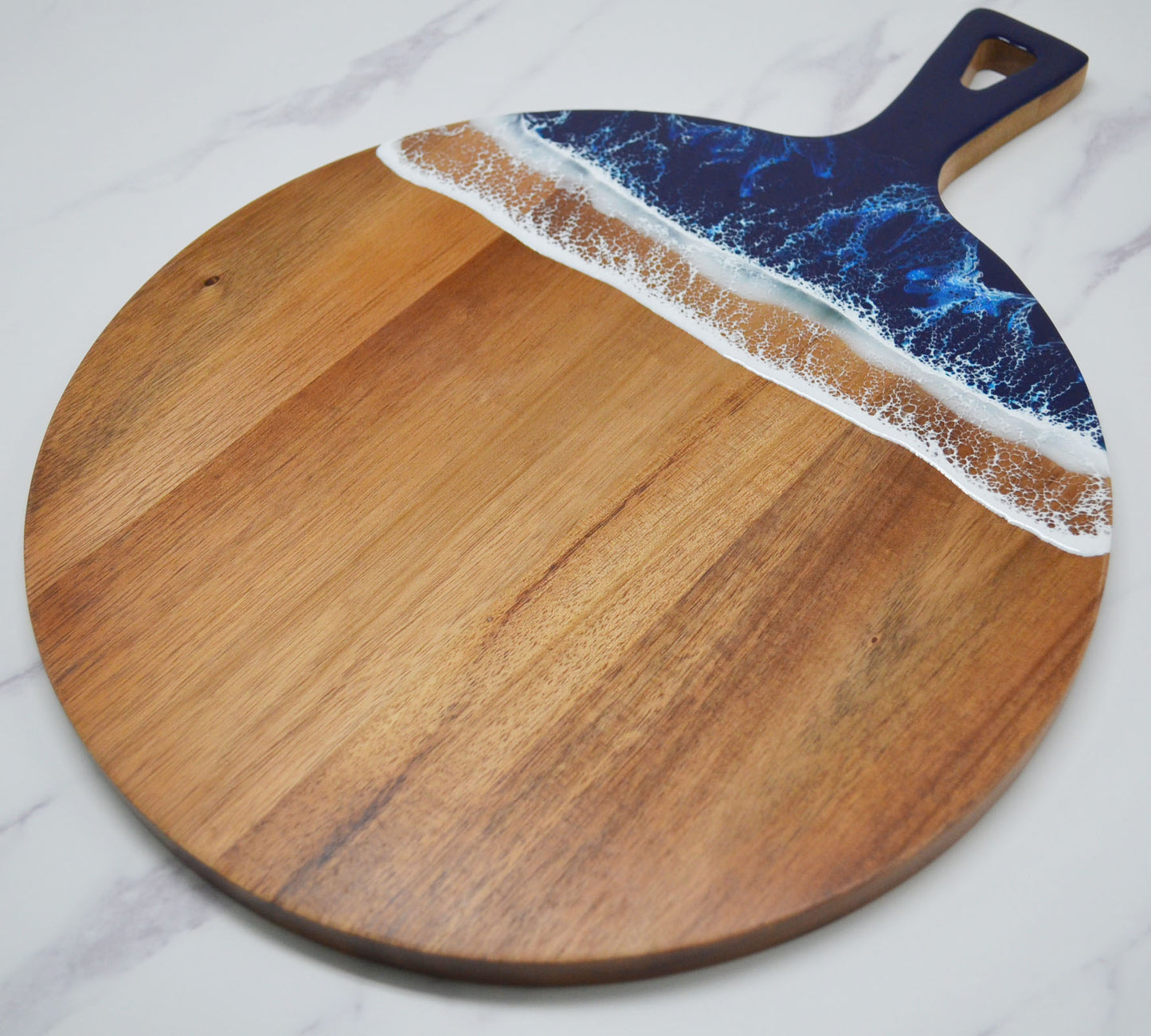 Acacia Resin Circular Cutting board15.7×12×0.6''