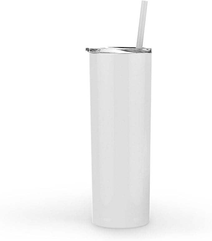 20oz Stainless Steel Sublimation Cup (With Plastic Straw)