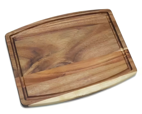 acacia wood curve shape cutting board - pack of 10