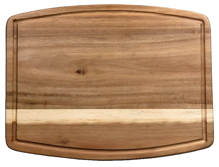 acacia wood curve shape cutting board - pack of 10