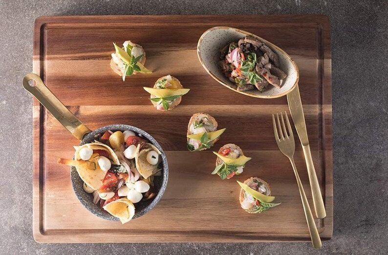 Acacia Wood Cutting Board - Pack of 10