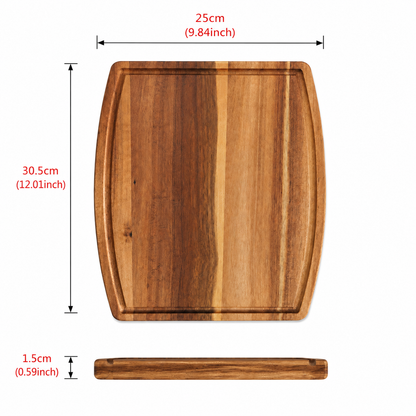Large Acaia Wood Charcuterie Board - Case of 10