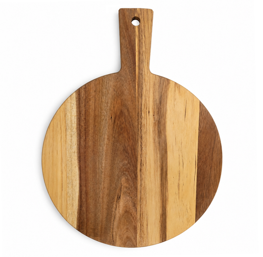 Acaia Wood Round Paddle Charcuterie Board - Case of 12