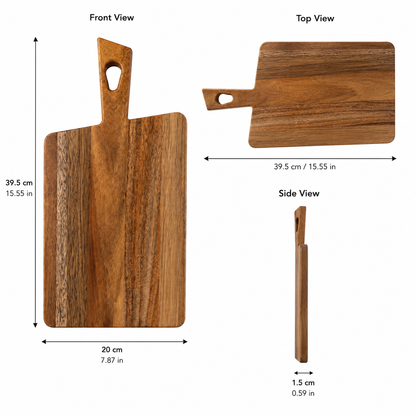Medium Acacia Wood Paddle Charcuterie Board - Case of 12