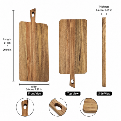 Large Acacia Wood Paddle Charcuterie Board - Case of 12