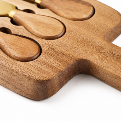 Acacia Wood Cheese Board Set - Case of 12