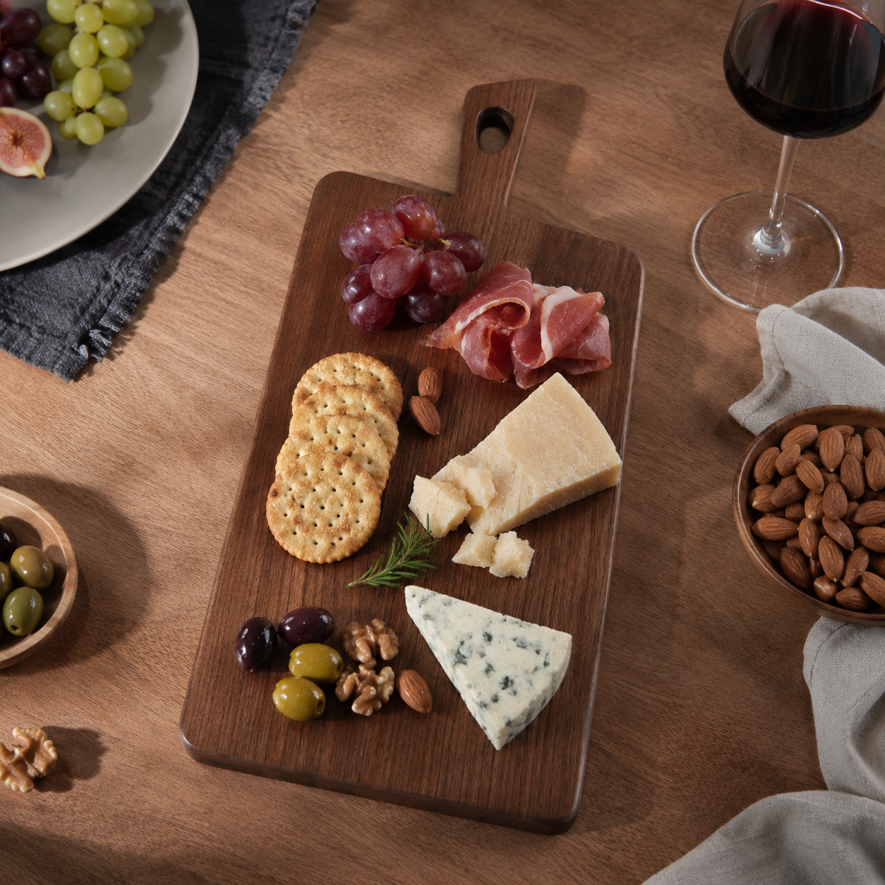 Large Black Walnut Wood Paddle Charcuterie Board - Case of 12