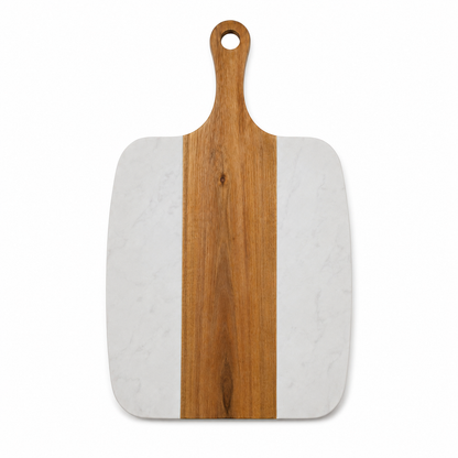 Acaia Wood and Marble Cheese Board Set - Case of 10