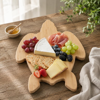 Turtle Shaped Bamboo Charcuterie Board - Case of 10