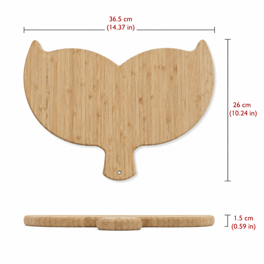 Whale Tail Shaped Bamboo Charcuterie Board - Case of 10