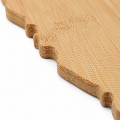 Texas Map Shape Bamboo Charcuterie Board - Pack of 12