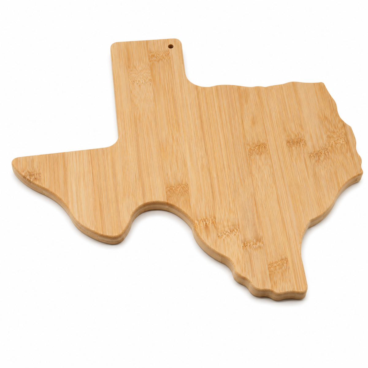 Texas Map Shape Bamboo Charcuterie Board - Case of 12