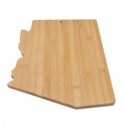 Arizona Map Shape Bamboo Charcuterie Board - Case of 12