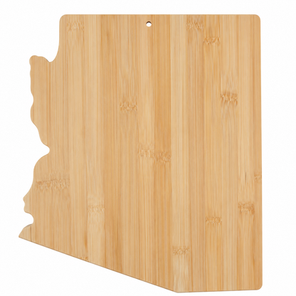 Arizona Map Shape Bamboo Charcuterie Board - Case of 12