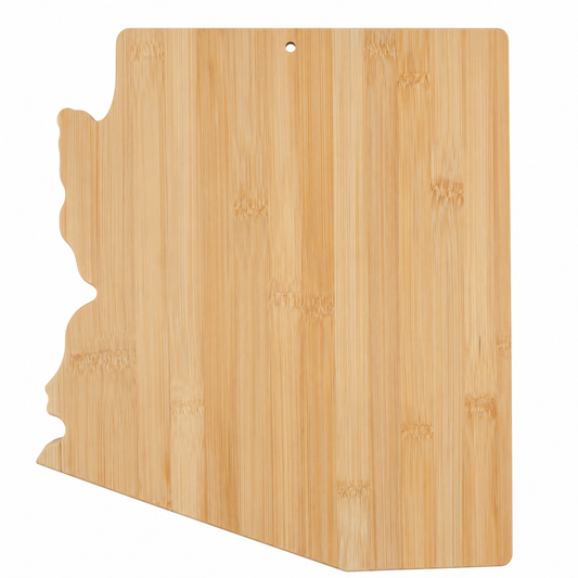 Arizona Map Shape Bamboo Charcuterie Board - Case of 12