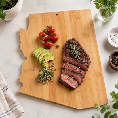 Arizona Map Shape Bamboo Charcuterie Board - Case of 12