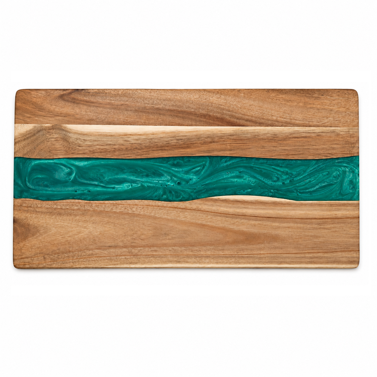 Acacia Wood Charcuterie Board with Epoxy Resin River - Case of 12