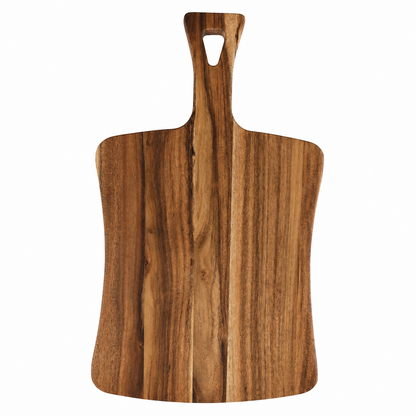 Acacia Wood Paddle Charcuterie Board with Ocean Wave Epoxy Resin - Case of 12
