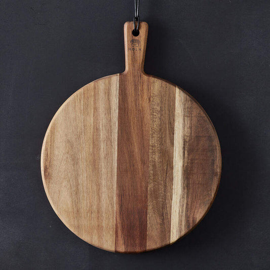 Circular Acacia Wood Pizza Board15.7×12×0.6"