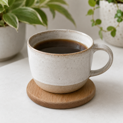 3.5 Inch Round Beech Wood Coaster - Case of 50