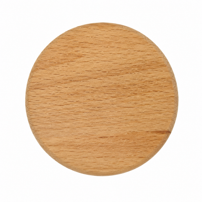 3.5 Inch Round Beech Wood Coaster - Case of 50