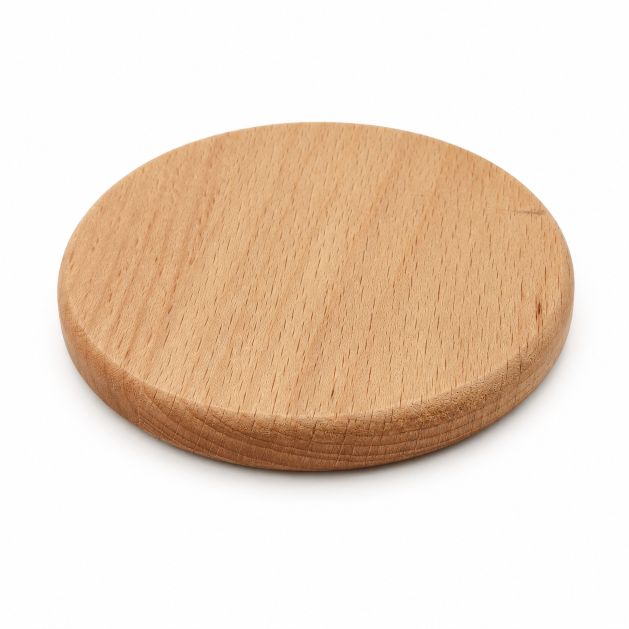 3.5 Inch Round Beech Wood Coaster - Case of 50