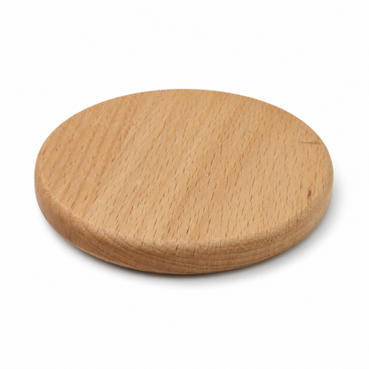 4 Inch Round Beech Wood Coaster - Case of 50