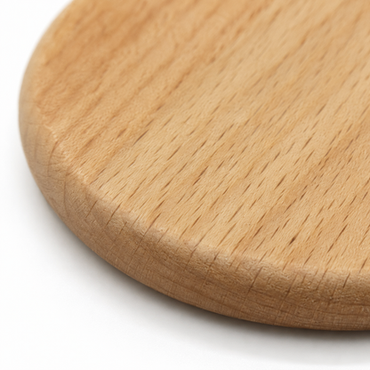 4 Inch Round Beech Wood Coaster - Case of 50