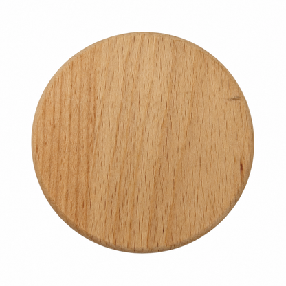 4 Inch Round Beech Wood Coaster - Case of 50