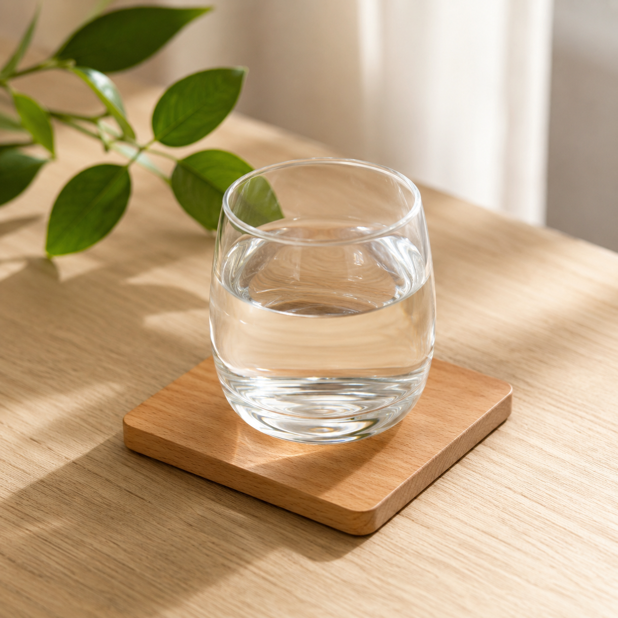 3.5 Inch Square Beech Wood Coaster - Case of 50