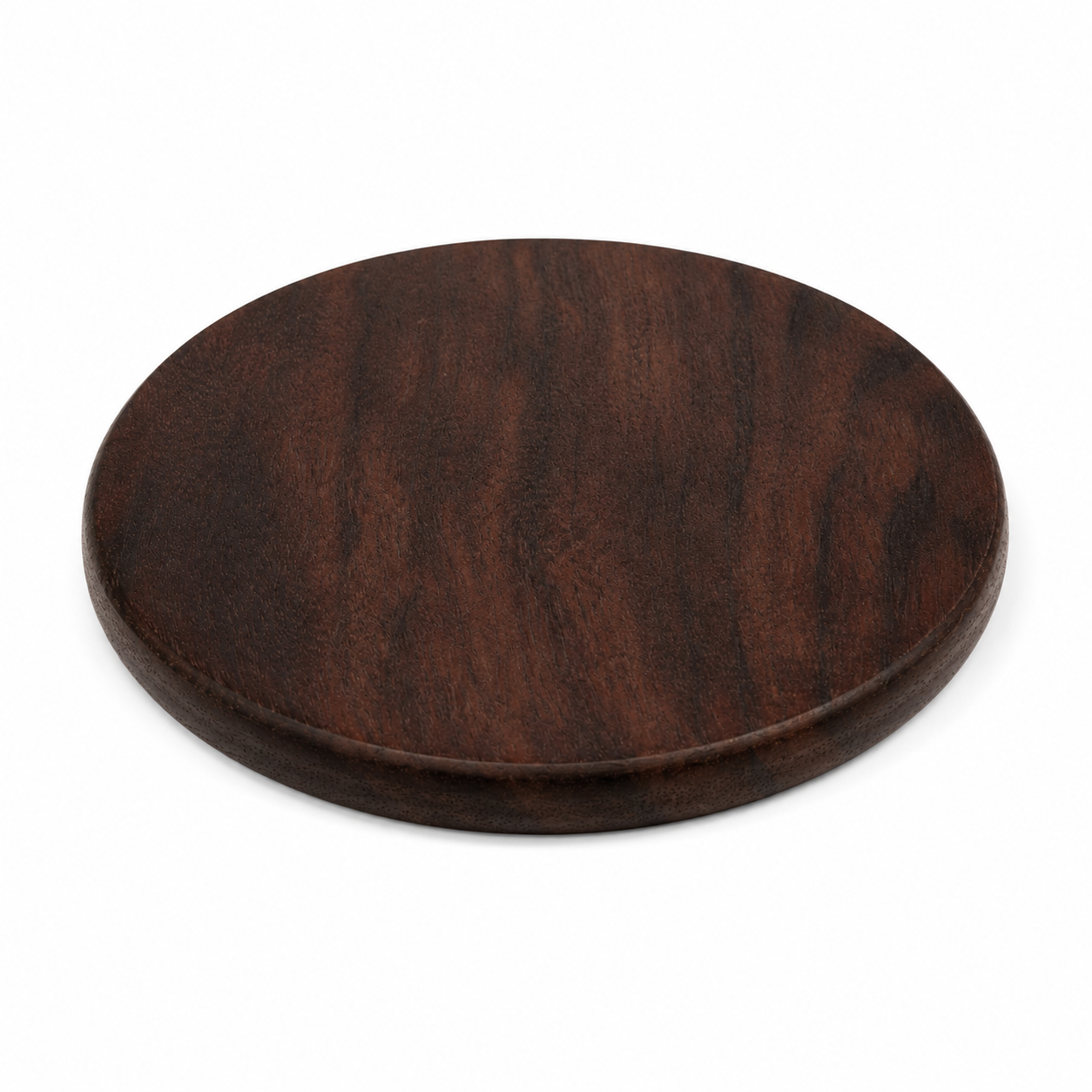3.5 Inch Round Black Walnut Wood Coaster - Case of 50