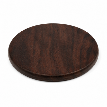 3.5 Inch Round Black Walnut Wood Coaster - Case of 50