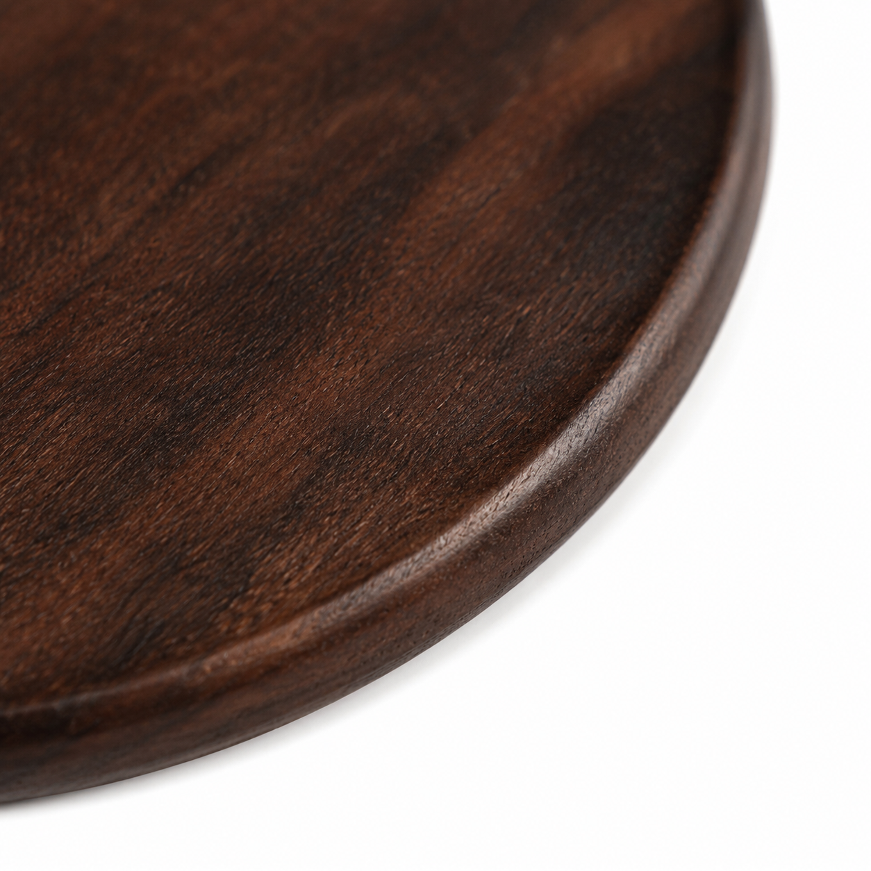 3.5 Inch Round Black Walnut Wood Coaster - Case of 50