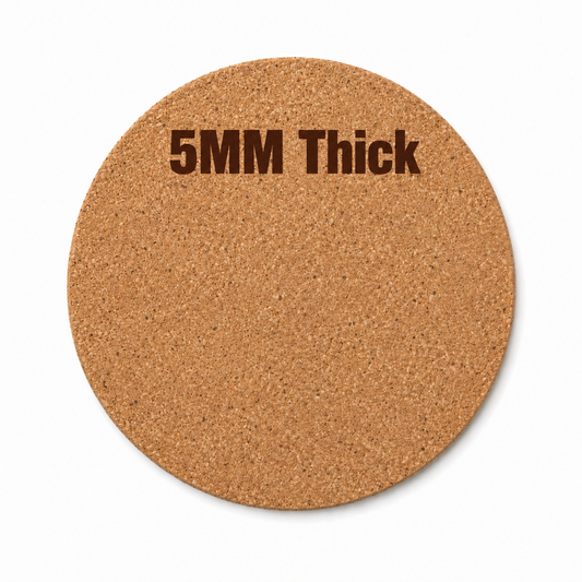 5mm Round Cork Coaster - Case of 50
