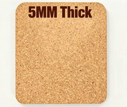 5mm Square Cork Coaster - Case of 50